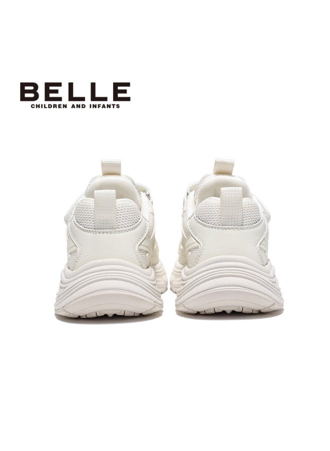 Belle Kids Sports Shoes Autumn Casual School Running Shoes Dad Sneakers For Boys And Girls Beige Size 31 - Image 3