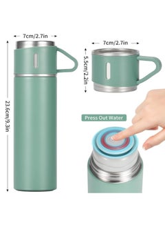 Generic Original 500ml Thermos Mug with 3 Cups, Thermal Bottle, Vacuum Insulated Tea Coffee Thermos 304 Stainless Steel Travel Mug for Hot and Cold Drinks, Perfect for Kids and Babies. Leakproof Design and Great Gift for Outdoor, Office, Home, Sports - Coffee Mug  Cappuccino Tea - Car Seat Mug - Coffee Mug - Double Wall Stainless Steel Insulated - Vacuum Insulated Stainless Steel Double Wall Thermal Cup for Tea Coffee Travel - Thermos Set with 3 Cups - Stainless Steel Vacuum Insulated Water Bottle - Insulated Flask Set with 3 Cups  - Image 2