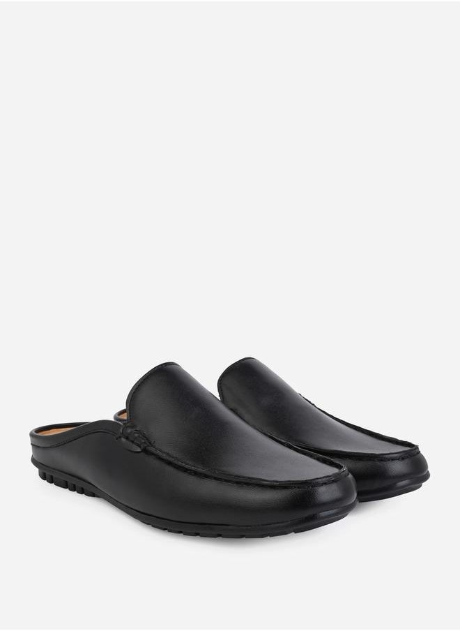 Styli Faux Leather Slip On Mules  - Image 2