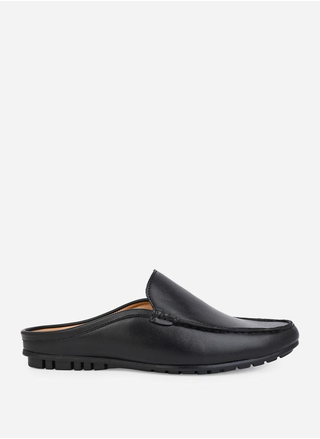 Styli Faux Leather Slip On Mules  - Image 3
