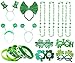 Atonofun 18 Pcs St Patricks Day Accessories for Kids St Patricks Day Headbands Lucky Bracelet Shamrock Eyeglass and Clover Necklace for Irish Party Supplies Decorations - Image 2