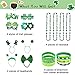 Atonofun 18 Pcs St Patricks Day Accessories for Kids St Patricks Day Headbands Lucky Bracelet Shamrock Eyeglass and Clover Necklace for Irish Party Supplies Decorations - Image 4