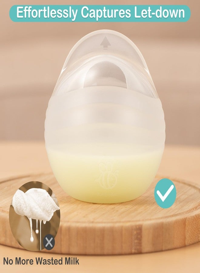 BumbleBee Wearable Milk Collector | Hands-Free, Kick-Proof, Portable Silicone Milk Saver for Breastfeeding Moms | Discreet, Comfortable - 3oz/90ml, 1 Count - Image 2
