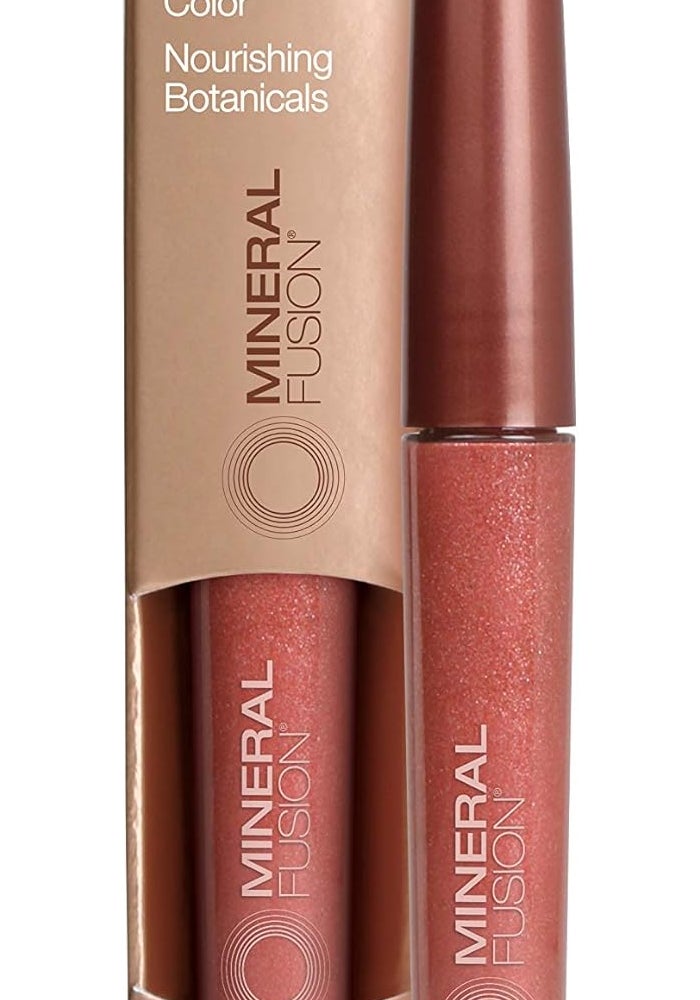Mineral Fusion Lip Gloss in Captivate - 0.135 Ounce with Luminous Color and Nourishing Botanicals - Image 1