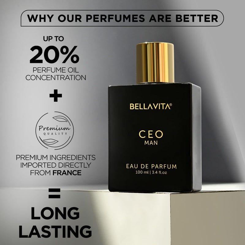 Bella Vita Luxury BellaVita Luxury CEO Man Perfume for Men (3.38 fl.oz) | Long-Lasting Men's Perfume with Lemon, Lavender, Tonka Vetiver & Moss Fragrance for Man | CEO Parfum for Men | Vegan & Cruelty-Free Fragrance - Image 5