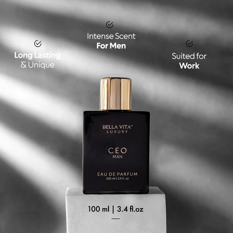 Bella Vita Luxury BellaVita Luxury CEO Man Perfume for Men (3.38 fl.oz) | Long-Lasting Men's Perfume with Lemon, Lavender, Tonka Vetiver & Moss Fragrance for Man | CEO Parfum for Men | Vegan & Cruelty-Free Fragrance - Image 3