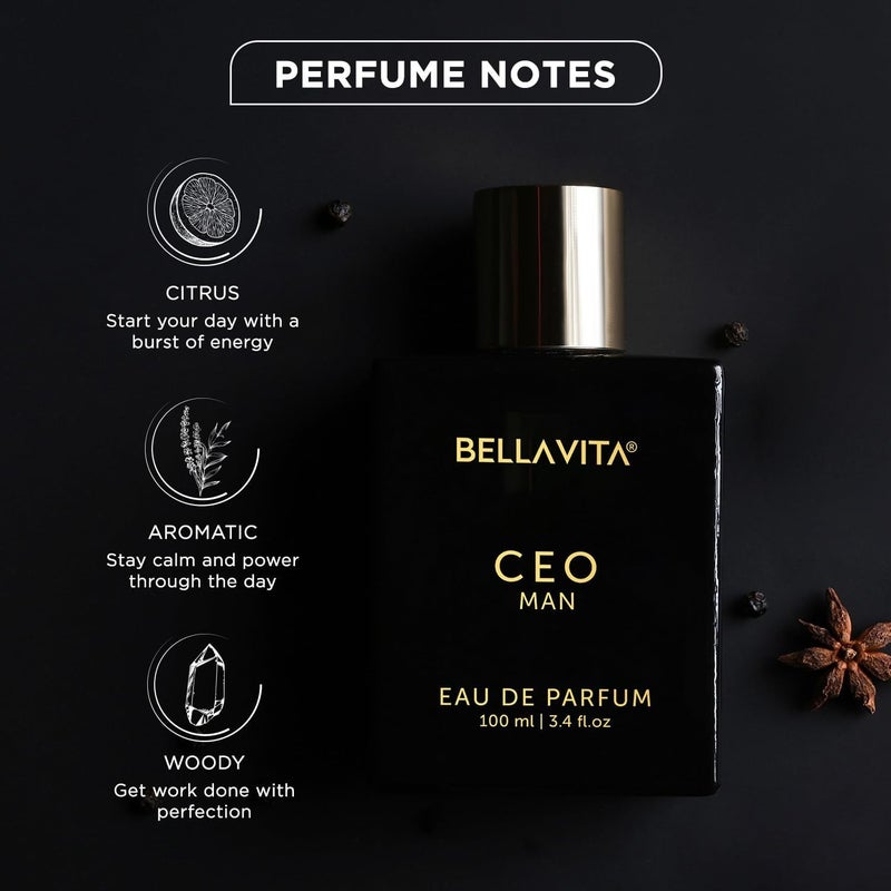 Bella Vita Luxury BellaVita Luxury CEO Man Perfume for Men (3.38 fl.oz) | Long-Lasting Men's Perfume with Lemon, Lavender, Tonka Vetiver & Moss Fragrance for Man | CEO Parfum for Men | Vegan & Cruelty-Free Fragrance - Image 4