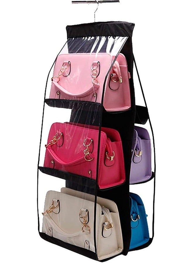 DHULKI Multi Purpose 6 Pockets In 1 Purse Pouch Wardrobe Rack Hanger Storage Holder Large Pockets Space Saving Organizer Big Capacity (Multi 6 Pockets) - Image 5