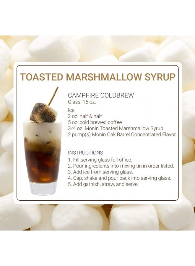 Monin - Toasted Marshmallow Syrup, Marshmallow And Caramel Flavor, Great For Cocoas, Lattes, And Shakes, Non-Gmo, Gluten-Free (1 Liter)