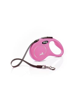 Automatic Leash Flexi New Classic Tape S 5M Pink