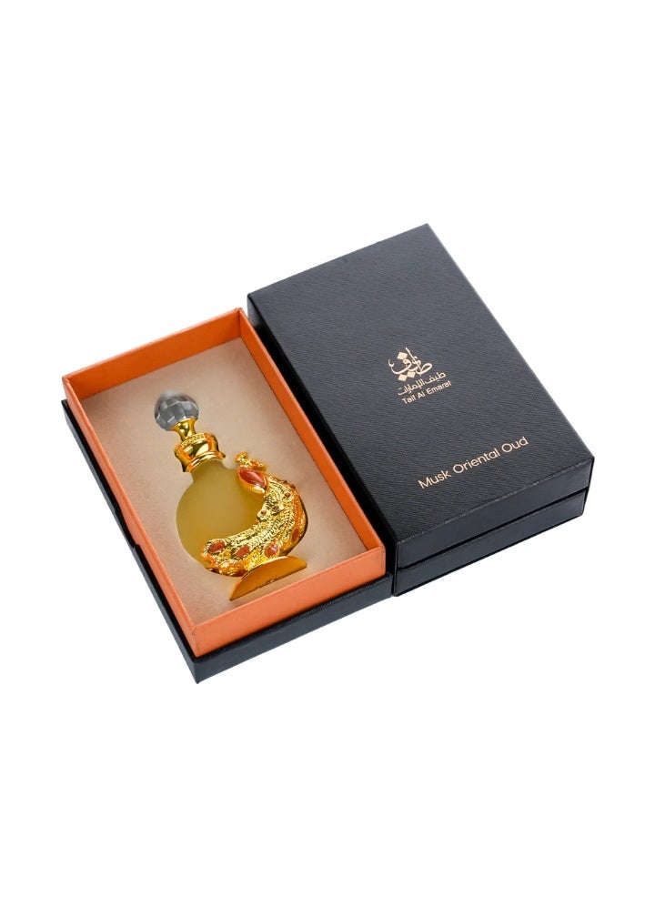 Taif Al Emarat Peacock P003 Sandalwood Basil Oud Perfume Oil – Long Lasting Herbal Unisex Fragrance Attar, 12ml - Image 2