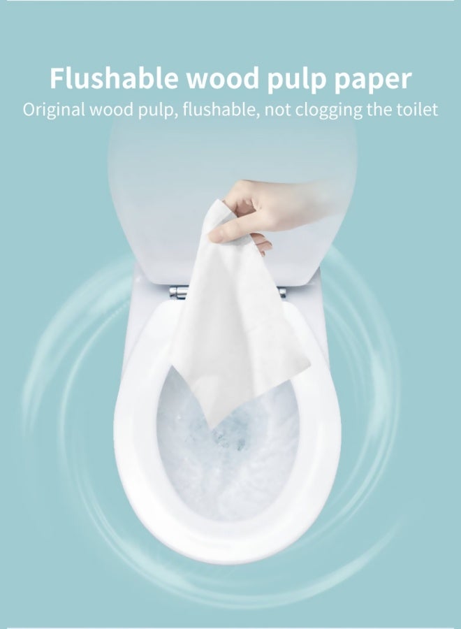 POWER CLEAN Single-Packaged Toilet Wet Wipes Can Be Easily Dissolved. They Are Sterilized And Portable, Allowing For Immediate Use And Flushing. They Provide 99% Antibacterial Protection For Each Cleaning Session. 50-Piece Pack. - Image 3