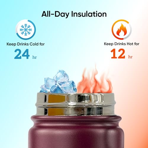 SOLARA Vacuum Insulated Water Bottle 1 litre | Hot Water Bottle | Hot and Cold Thermosteel bottle for Travel, Home, Office, School | Hot and Cold Sipper Bottle | Dark Intentions | 1L - Image 3