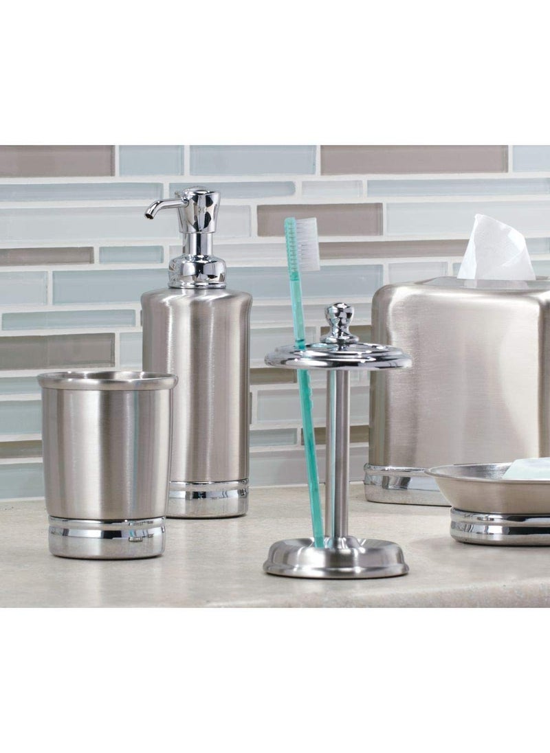 InterDesign iDesign York Metal Soap Saver, Holder Tray for Bathroom Counter, Shower, Kitchen, 4" x 5.5" x 1.5", Brushed Stainless Steel  - Image 5