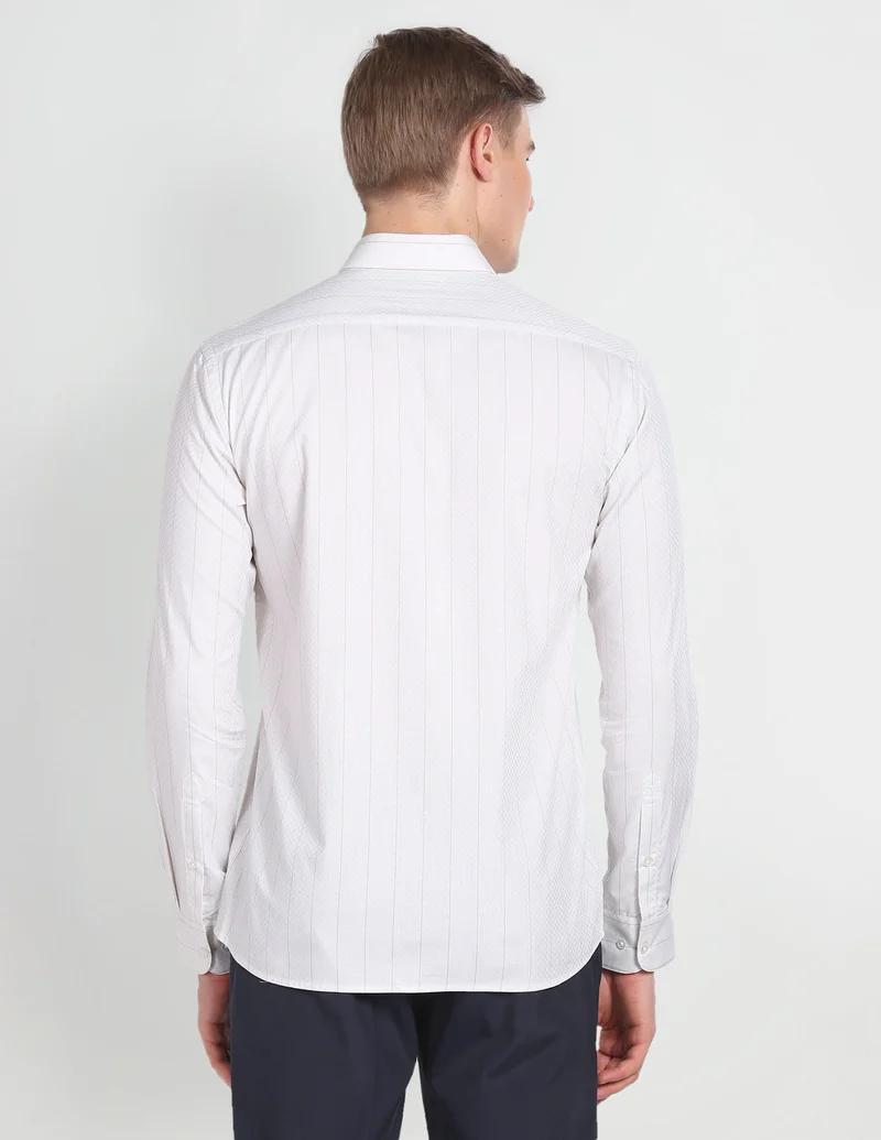 Arrow  Vertical Stripe Slim Fit Shirt for Men | Best Price UAE