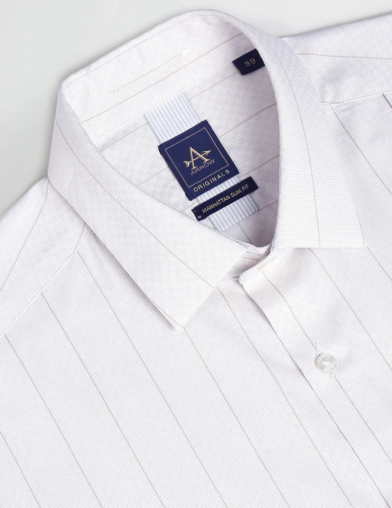 Arrow  Vertical Stripe Slim Fit Shirt for Men | Best Price UAE