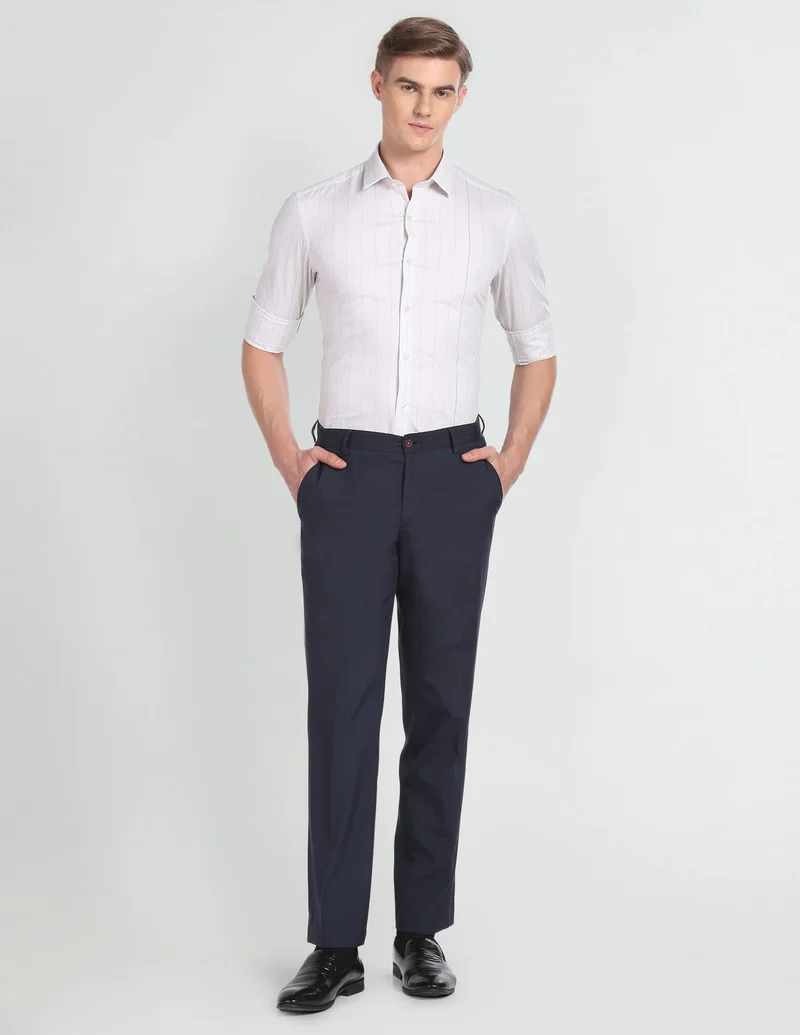Arrow  Vertical Stripe Slim Fit Shirt for Men | Best Price UAE