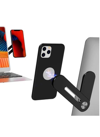 Magnetic Cellphone Mount For Laptop Foldable Lap Screen Side Phone Holder Extender Attach To Computer Monitor For Universal Smartphone Black - pzsku/Z5091FC71D7BFC50DDC72Z/45/_/1712565338/5edd1eed-400d-49de-b7b4-890b34fc9044