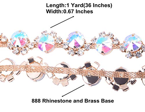 KAOYOO 1 Yard Crystal Rhinestone Chain Trim for Sewing Crafts,DIY,Decoration - Image 3