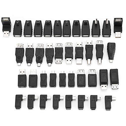 Lazmin USB Adapter Kit, 40PCS Multiple USB2.0 Adapter Converter Connectors, Compatible USB1.1/1.0 - Image 1