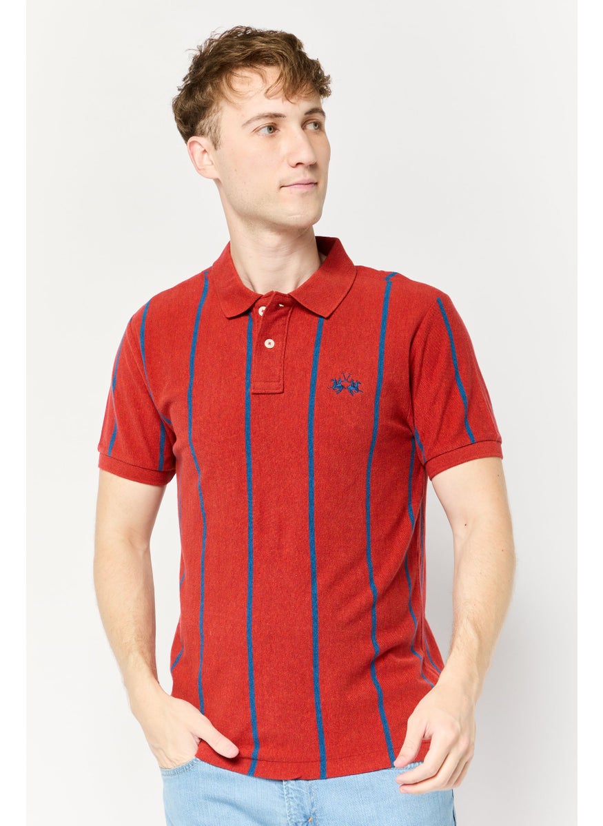 La Martina Men Regular Fit Embroidered Logo Short Sleeves Polo Shirt, Multicolor  - Image 1