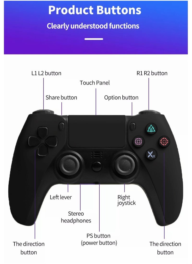 Flash Hawk Universal Bluetooth Wireless Game Controller for PS4/PC/Steam with Gyroscope and Dual Vibration  - Image 5