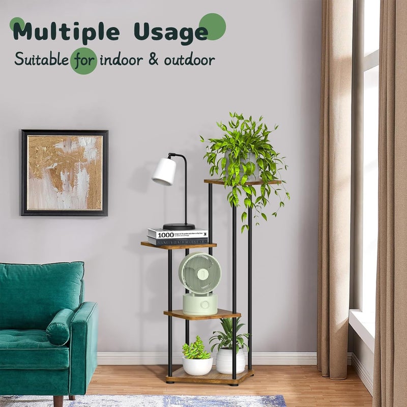Digtokore Plant Stand Indoor, 4-Tier Tall Plant Stands Plant Shelf Indoor Outdoor Clearance, Corner Display Rack Flower Pot Holder, Metal Flower Shelves for Multiple Plants - Image 4