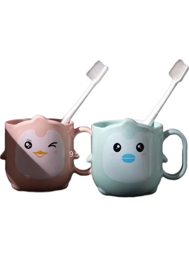 JAJALIN Children'S Toothbrush Cup, Thickened Shatterproof, Cartoon Cute Toothbrush Holder, Baby Washing Cup, Creative Toothbrush Cup, 2-Pack - Image 2