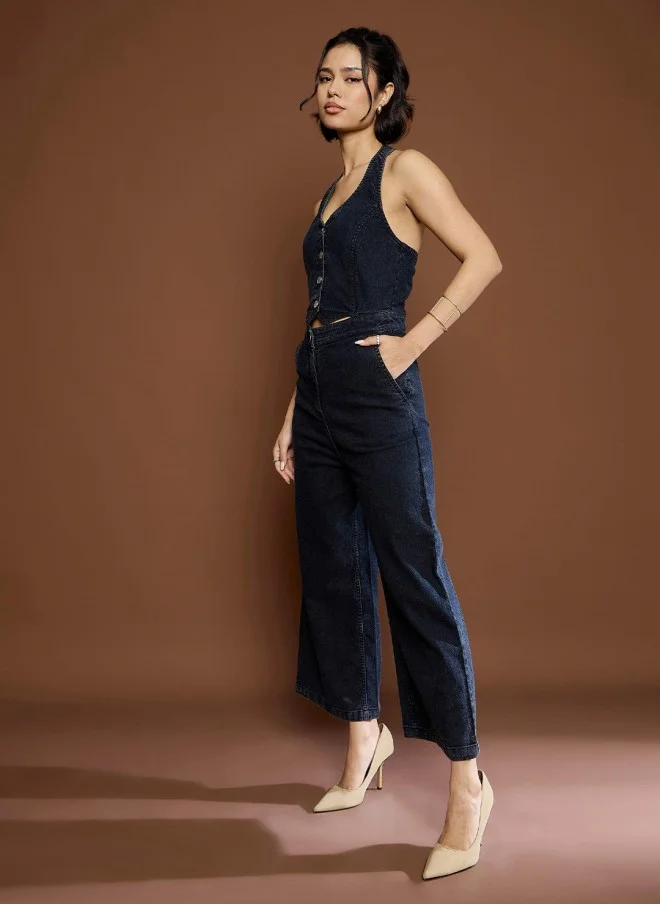 Sassafras  Cotton Halter Neck Jumpsuit for Women for Women | Best Price UAE