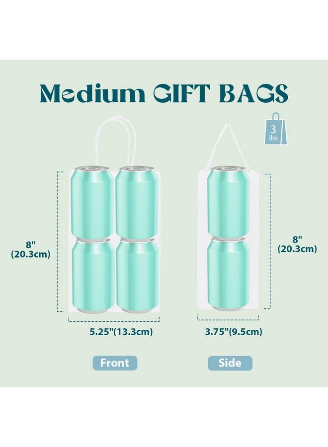 MESHA Paper Gift Bags 5.25X3.75X8 50Pcs White Paper Bags For Small Businesssmall Paper Gift Bags With Handles Bulkkraft Bagsretail Shopping Bagsbirthday Wedding Party Favor Bags - Image 2