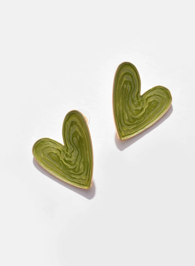 SOHI Cuore Stud Earrings