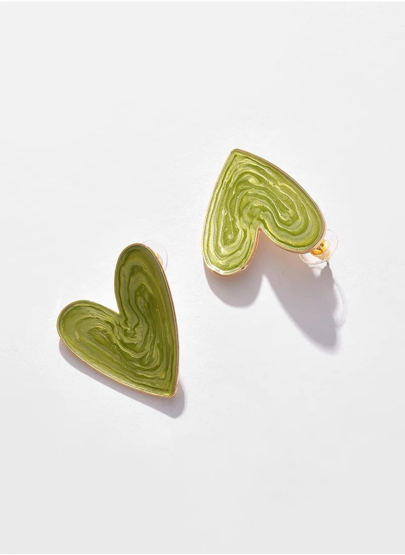 SOHI Cuore Stud Earrings