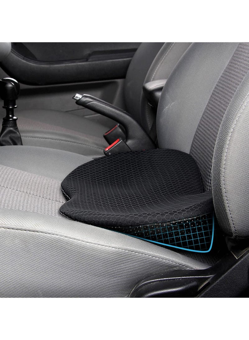 Car Seat Cushion - Memory Foam Car Seat Pad - Sciatica & Lower Back Pain Relief - Car Seat Cushions for Driving - Road Trip Essentials for Drivers(Black) - Image 1