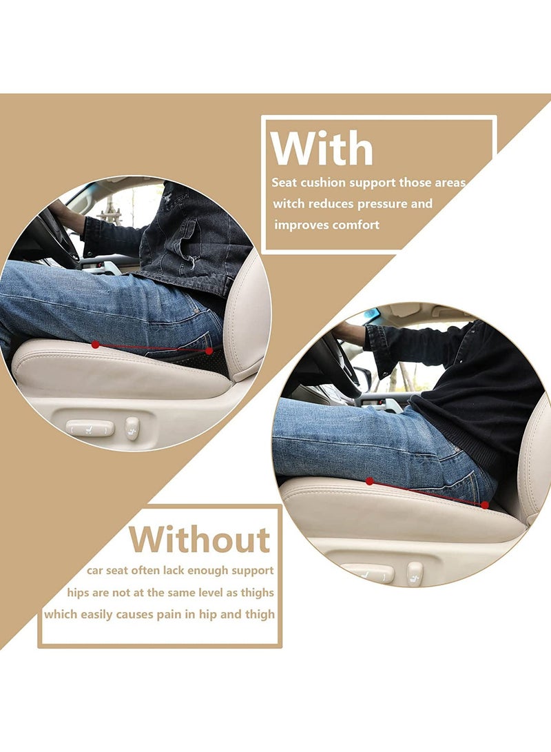 Car Seat Cushion - Memory Foam Car Seat Pad - Sciatica & Lower Back Pain Relief - Car Seat Cushions for Driving - Road Trip Essentials for Drivers(Black) - Image 3