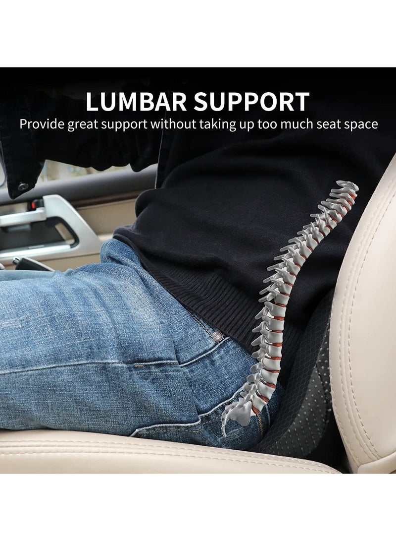 Car Seat Cushion - Memory Foam Car Seat Pad - Sciatica & Lower Back Pain Relief - Car Seat Cushions for Driving - Road Trip Essentials for Drivers(Black) - Image 4