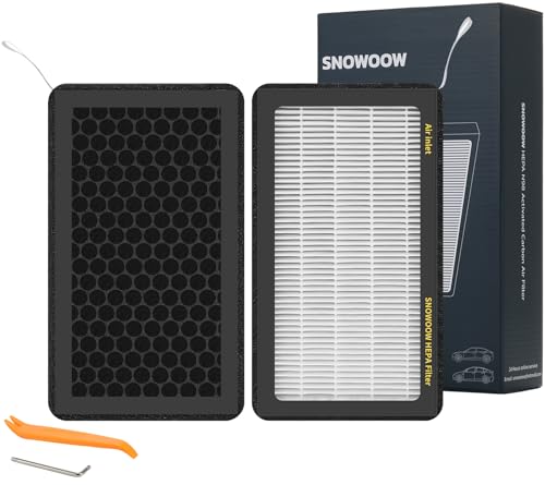 SNOWOOW Tesla Model 3 Model Y Air Filter HEPA 2 Pack with Activated Carbon Tesla Cabin Air Filter Replacement (2016-2025) - Image 1