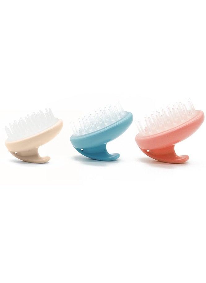 Mei Lifestyle Set Of 3 Hair Scalp Massager Brush Non Slip With Silicon Material Scrubber Dandruff Scalp Exfoliator For All Types Of Hairs For Men And Women  - Image 1