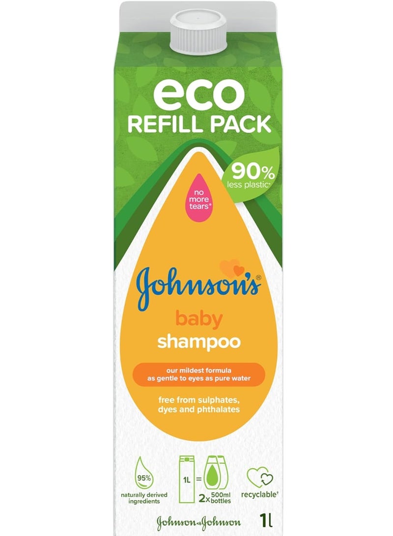 Johnson's Baby Gold Shampoo Eco Refill Pack 1000 ML - Image 1