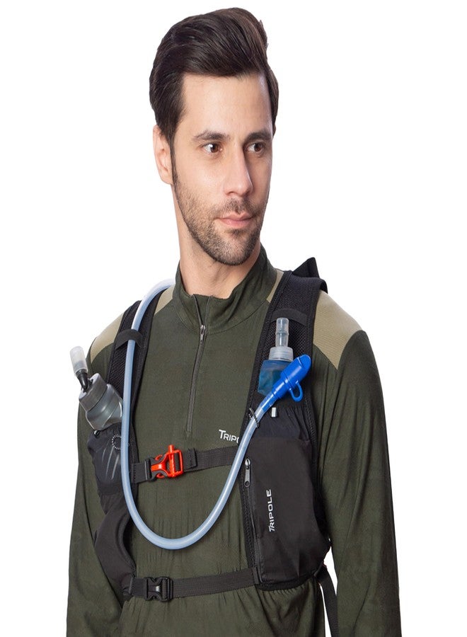 Tripole Voir Hydration Bag and Backpack for Trail Running and Cycling | 5 litres | Without Bladder (Black) - Image 2