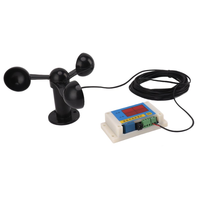 3 Fan Blades Tower Crane Anemometer 3 Blades USB 5V High Accuracy 2‑12 Lever Wind Speed Alarm Device for Outdoor - Image 2