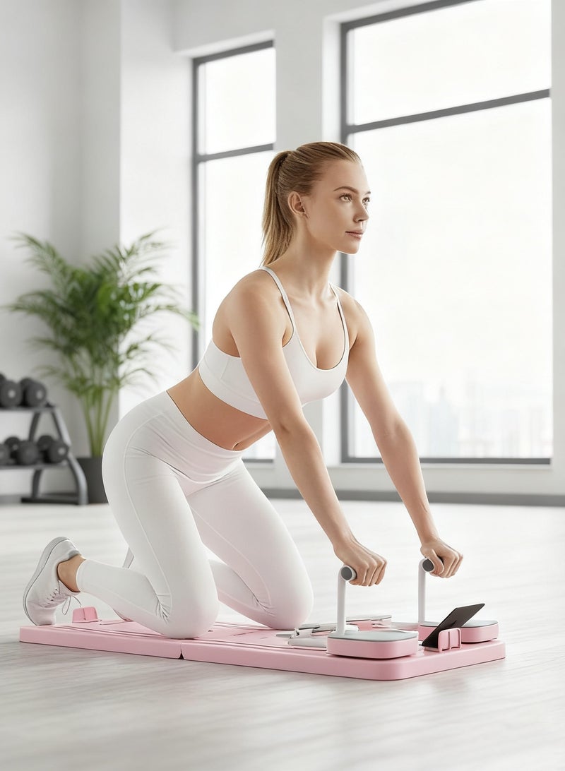 واي آند دي جهاز بيلاتيس محمول للصالة الرياضية المنزلية - لوح بيلاتيس ذاتي الارتداد مع جهاز تدريب عضلات البطن والجسم بالكامل معدات بيلاتيس احترافية للرجال والنساء - Image 1