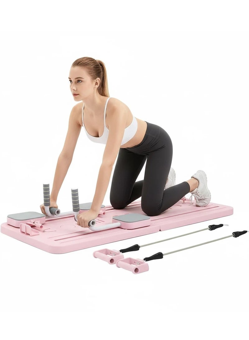 Y&D Portable Pilates Reformer Machine for Home Gym - Auto-Rebound Pilates Board with Abdominal Core Trainer & Full Body Workout Professional Pilates Equipment for Men and Women - Image 1
