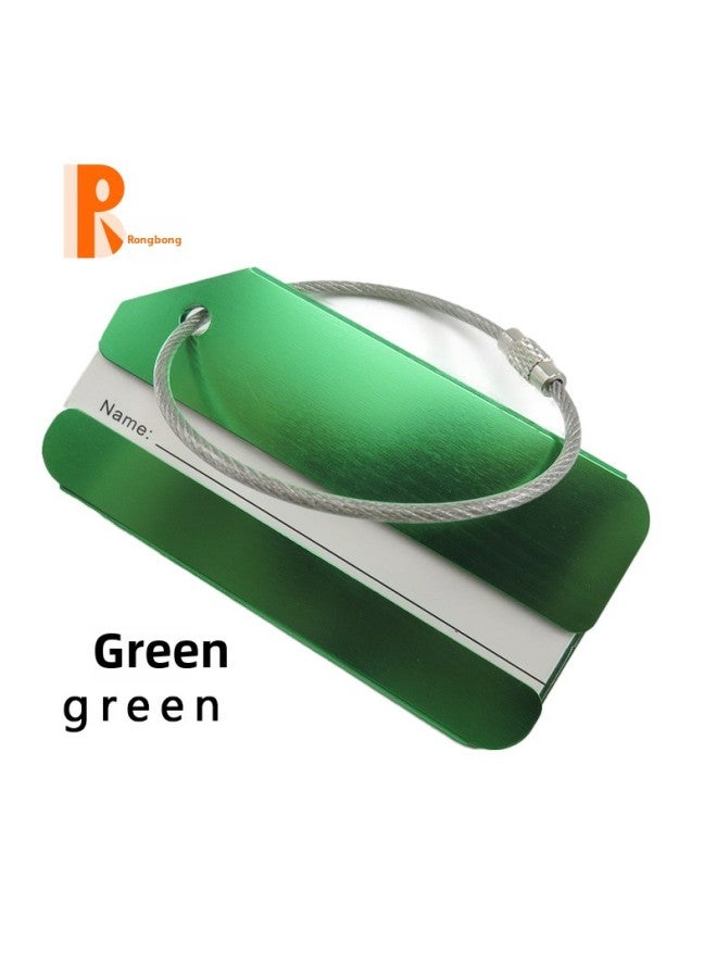 Boarding Metal Aircraft Consignment Elevator Aluminum Alloy Business Gift Boarding Pass Luggage Listing Color Complete-Size:Green - Image 1