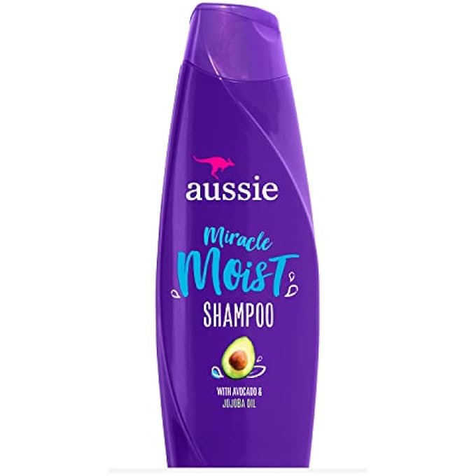 Aussie Paraben-Free Miracle Moist Shampoo for Dry Hair, Avocado & Jojoba, 360ml