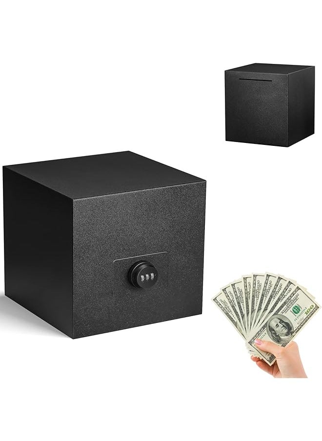 erorex - Piggy Bank For Adults Kids Password Stainless Steel Reusable Piggy Bank Metal Money Saving Box With Combination Lock For Cash Saving 5.9 Inch Unbreakable Money Saving Box For Cash Saving - Image 1