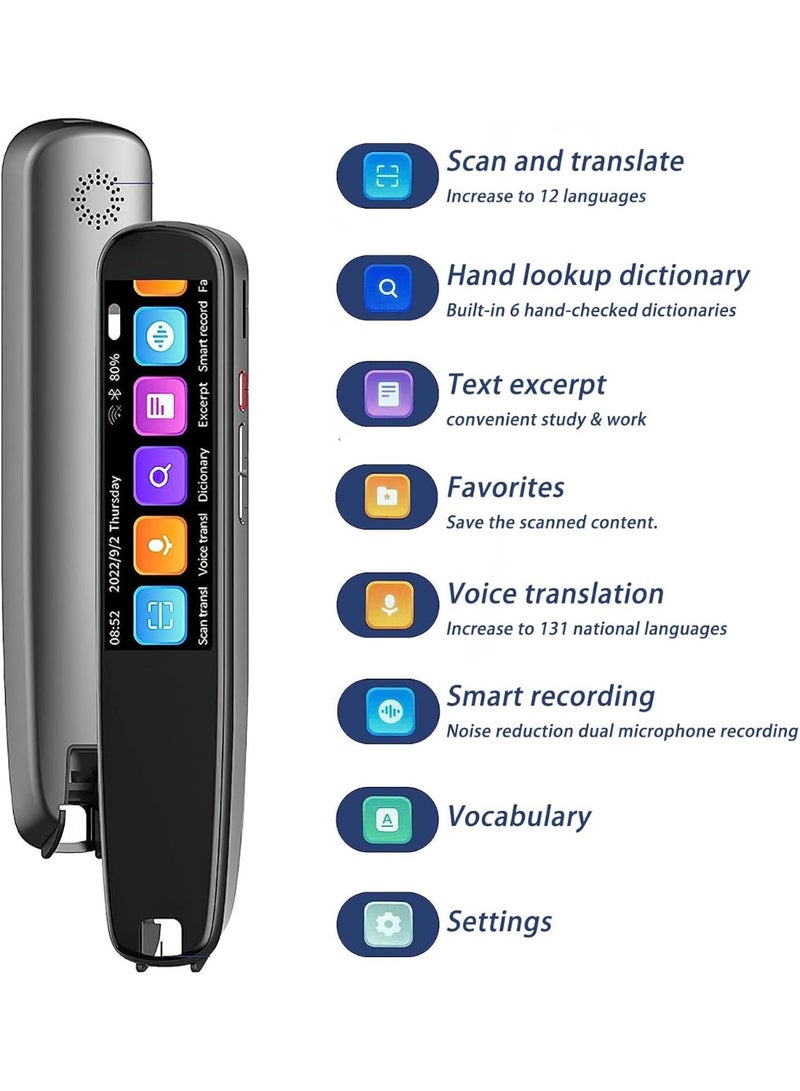 Bukela AI Language Translator and Electronic Dictionary,Real-time Voice Translation in 131 Languages, Including Arabic, Supports Instant Offline/WiFi Translation, Equipped with Scanning Reading Function - Image 5