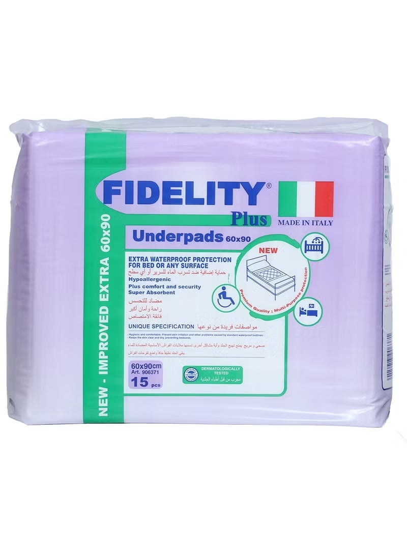 FIDELITY UNDERPAD 60X90 15'S PACK - Image 1