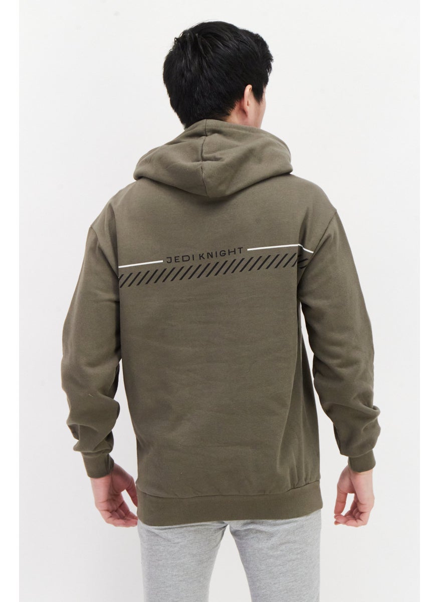 STAR WARS Men Regular Fit Graphic Print Long Sleeves Sweatshirt, Olive  - Image 2