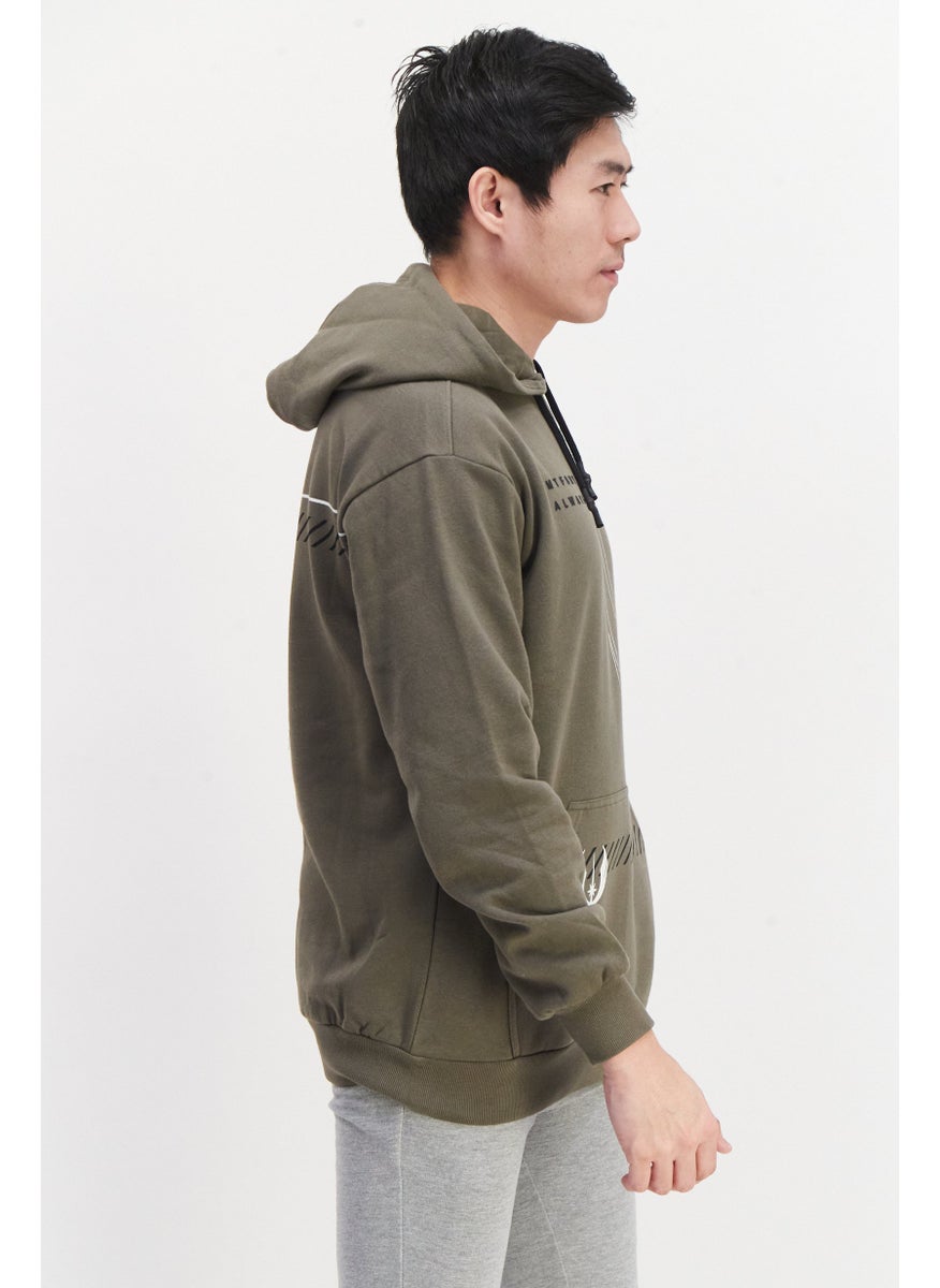STAR WARS Men Regular Fit Graphic Print Long Sleeves Sweatshirt, Olive  - Image 4