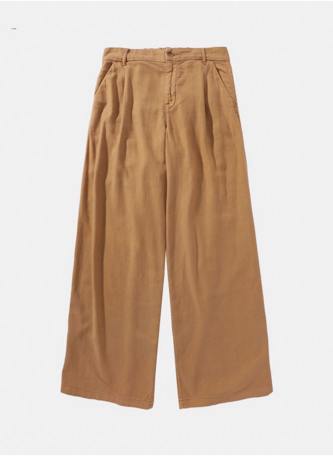 American Eagle بنطلون AE من مزيج الكتان بخصر مرتفع  - Image 3